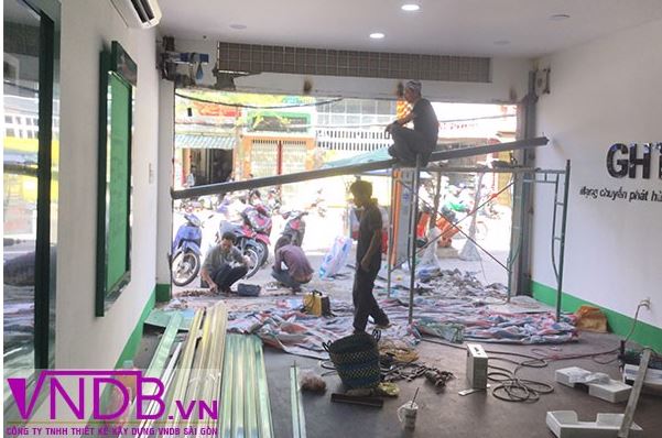 Thi công sửa chữa cửa hàng - Thang Máy VNDB Sài Gòn - Công Ty TNHH Thiết Kế Xây Dựng VNDB Sài Gòn